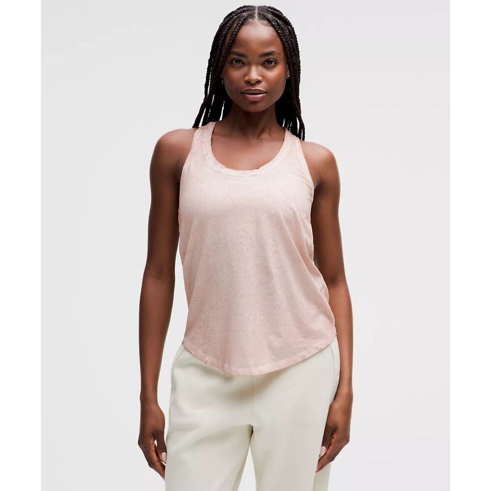 Lululemon Athletica Love Tank Top Summit Wash Smoky Topaz Blush Pink Top